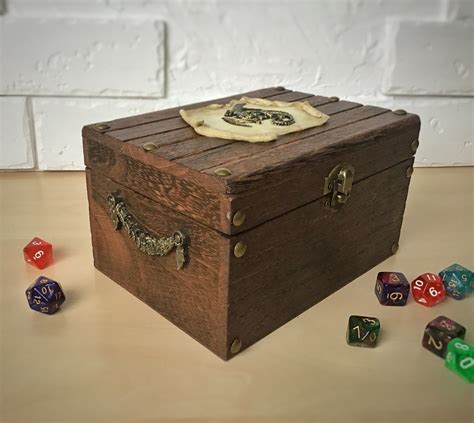 wooden dice box d&d